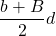 \[\frac{b+B}{2}d\]