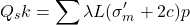 \[Q_sk = \sum \lambda L (\sigma_m' +2c)p \]