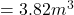 =3.82m^3