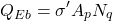 \[Q_{Eb}= \sigma' A_pN_q\]