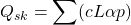 \[Q_{sk} = \sum (cL\alpha p) \]