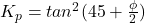 K_p = tan^2 (45+\frac{\phi}{2})