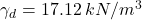 \gamma_d=17.12 \:kN/m^3