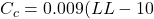 C_c=0.009 (LL-10%)