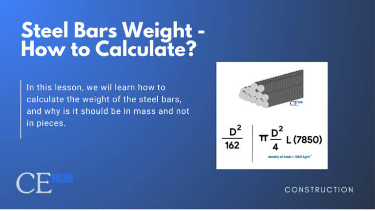 Steel Bars - How to calculate its weight
