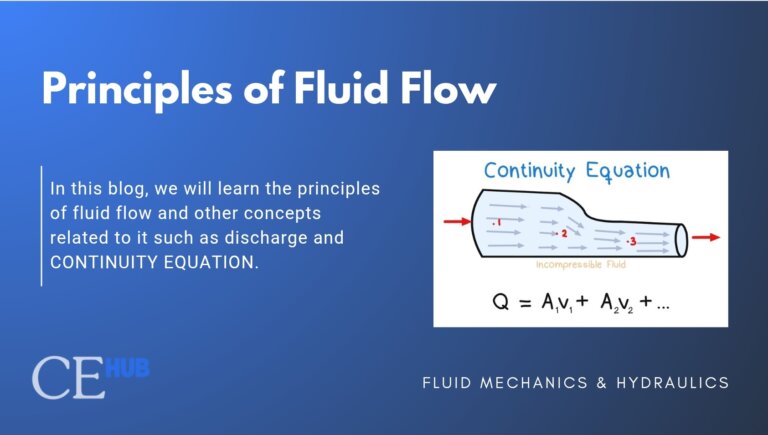 Principles in fluid flow, with Continuity Equation.