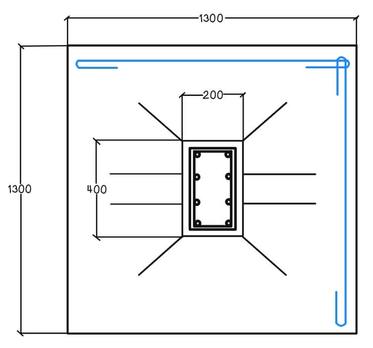 Estimating footing reinforcements example